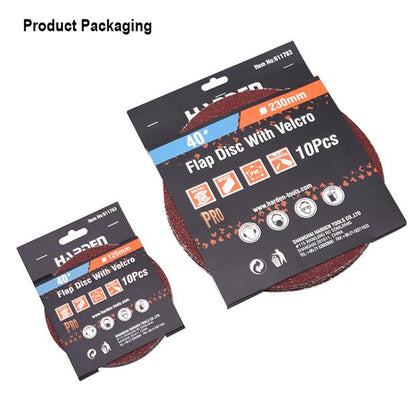 HARDEN Disco Flap com Velcro para Lixamento Profissional – Alumina, Aço, Madeira e Concreto