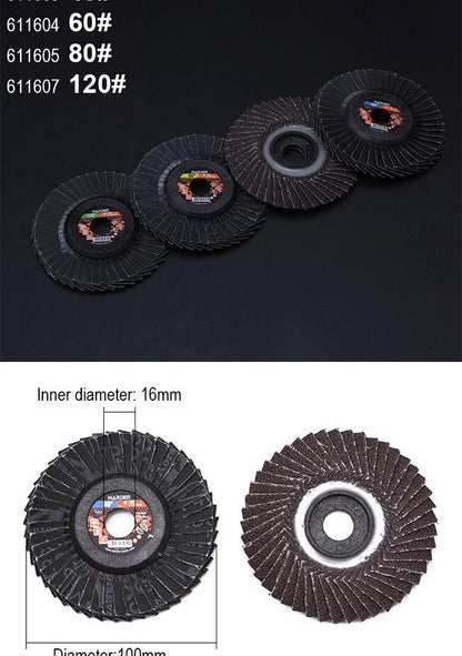 Disco Flap Curvo HARDEN 100 mm x 16 mm – Lixa Lamela para Metal e Madeira com Suporte de Fibra