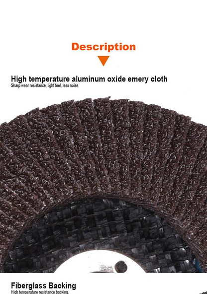 Disco Flap Curvo HARDEN 100 mm x 16 mm – Lixa Lamela para Metal e Madeira com Suporte de Fibra