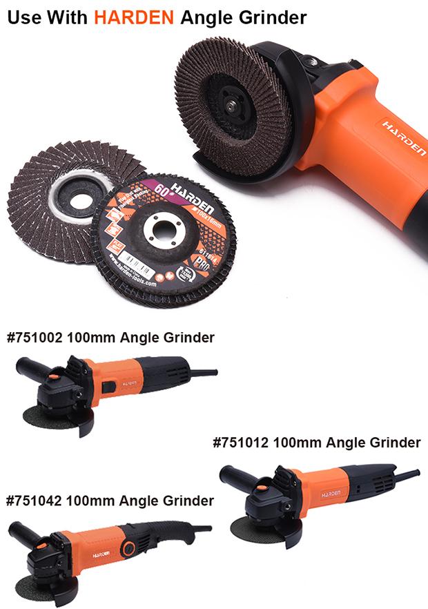 Disco Flap Curvo HARDEN 100 mm x 16 mm – Lixa Lamela para Metal e Madeira com Suporte de Fibra