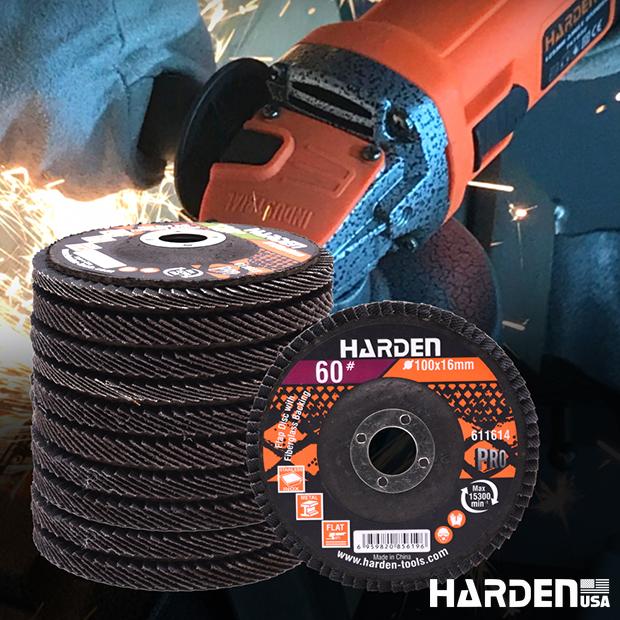 Disco Flap Curvo HARDEN 100 mm x 16 mm – Lixa Lamela para Metal e Madeira com Suporte de Fibra
