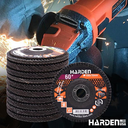 Disco Flap Curvo HARDEN 100 mm x 16 mm – Lixa Lamela para Metal e Madeira com Suporte de Fibra
