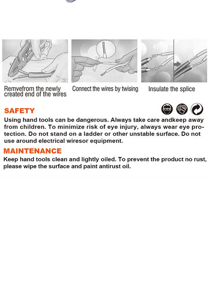 Alicate Decapador de Fios HARDEN 127 mm (5”) em Aço Carbono para Instalações Elétricas