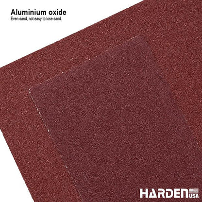 HARDEN Lixa 230×280 mm – Folha Abrasiva em Óxido de Alumínio para Madeira, Móveis e Acabamento Profissional