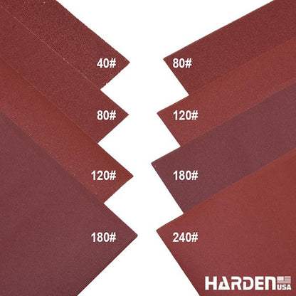HARDEN Lixa 230×280 mm – Folha Abrasiva em Óxido de Alumínio para Madeira, Móveis e Acabamento Profissional
