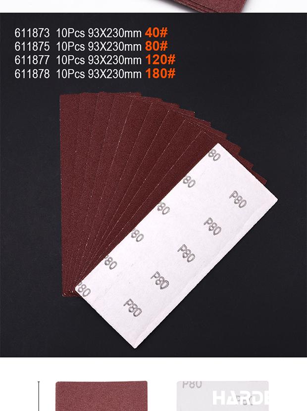 HARDEN Lixa 230×280 mm – Folha Abrasiva em Óxido de Alumínio para Madeira, Móveis e Acabamento Profissional