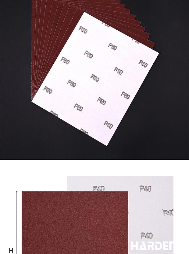HARDEN Lixa 230×280 mm – Folha Abrasiva em Óxido de Alumínio para Madeira, Móveis e Acabamento Profissional