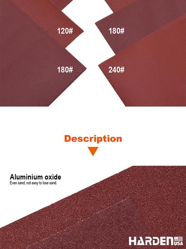 HARDEN Lixa 230×280 mm – Folha Abrasiva em Óxido de Alumínio para Madeira, Móveis e Acabamento Profissional