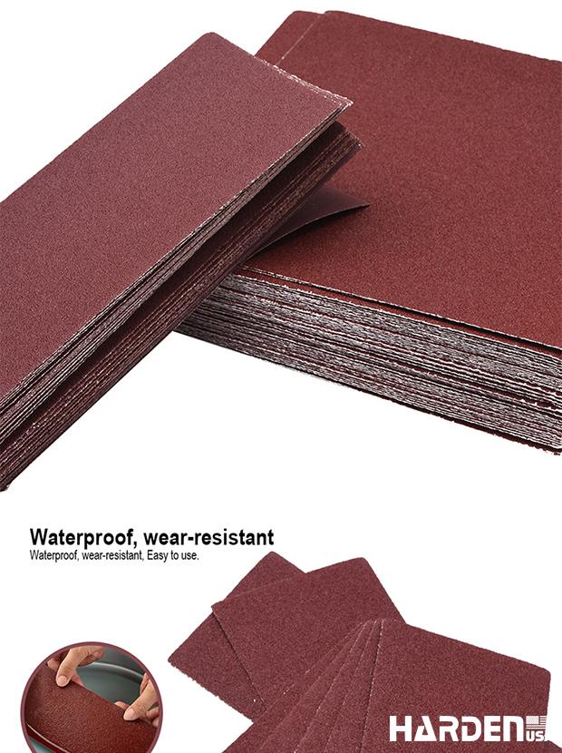 HARDEN Lixa 230×280 mm – Folha Abrasiva em Óxido de Alumínio para Madeira, Móveis e Acabamento Profissional