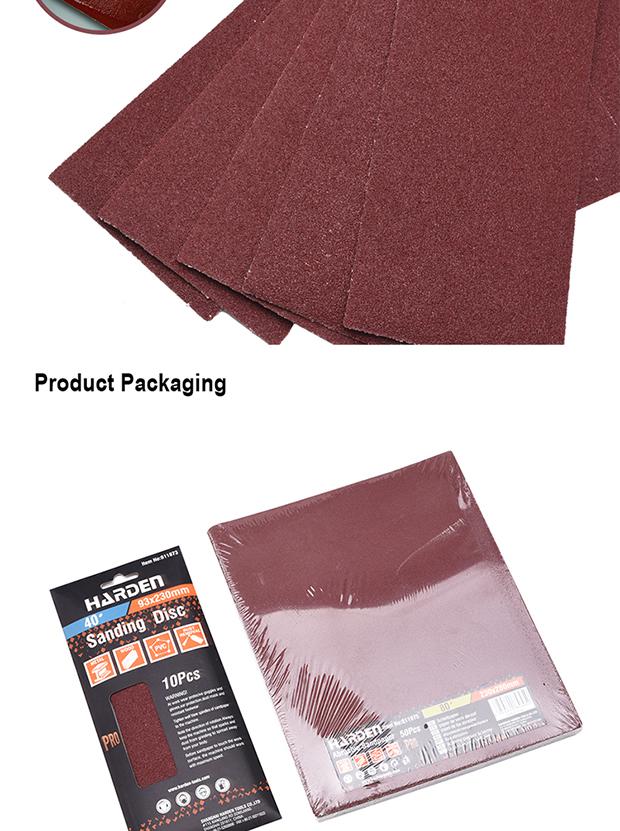HARDEN Lixa 230×280 mm – Folha Abrasiva em Óxido de Alumínio para Madeira, Móveis e Acabamento Profissional