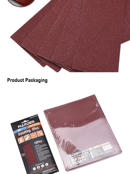HARDEN Lixa 230×280 mm – Folha Abrasiva em Óxido de Alumínio para Madeira, Móveis e Acabamento Profissional