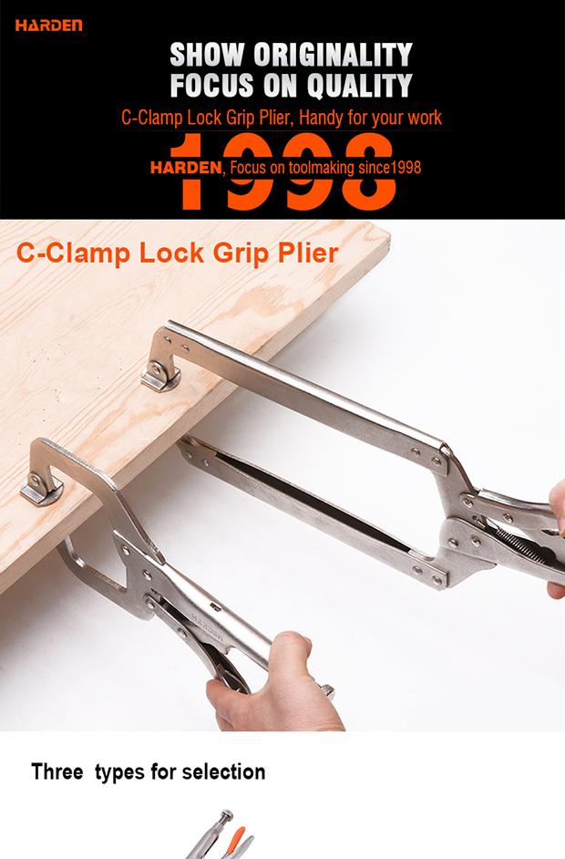 Alicate de Pressão Tipo C HARDEN 280 mm (11”) em Aço Niquelado