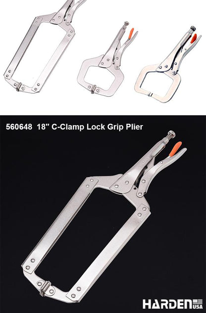 Alicate de Pressão Tipo C HARDEN 280 mm (11”) em Aço Niquelado