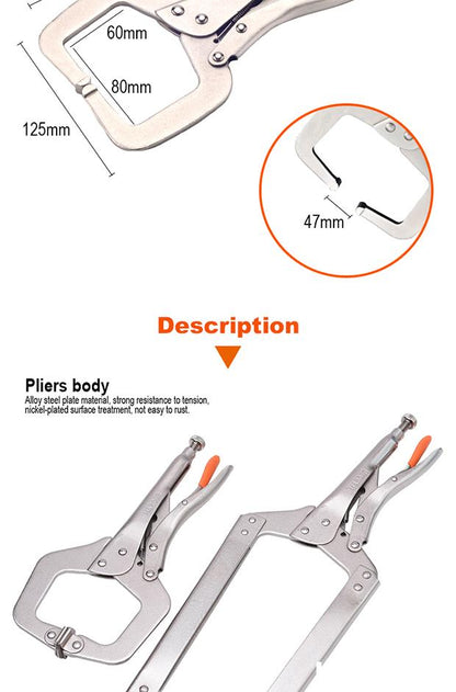 Alicate de Pressão Tipo C HARDEN 280 mm (11”) em Aço Niquelado
