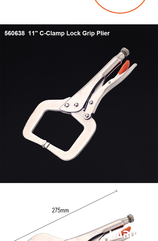 Alicate de Pressão Tipo C HARDEN 280 mm (11”) em Aço Niquelado