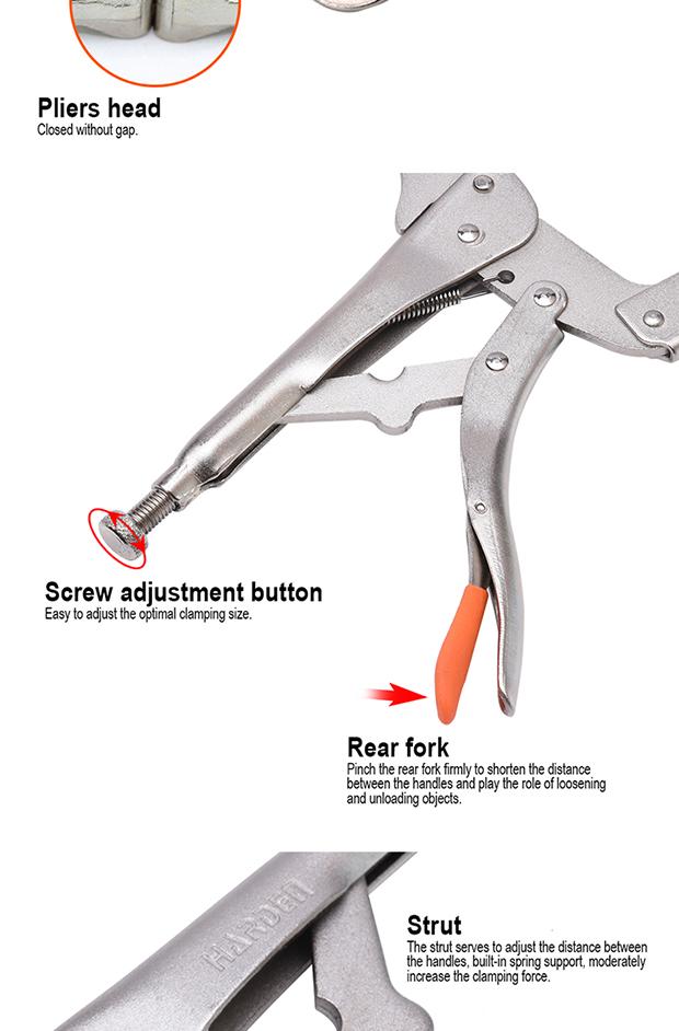 Alicate de Pressão Tipo C HARDEN 280 mm (11”) em Aço Niquelado
