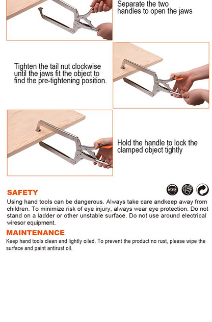 Alicate de Pressão Tipo C HARDEN 280 mm (11”) em Aço Niquelado