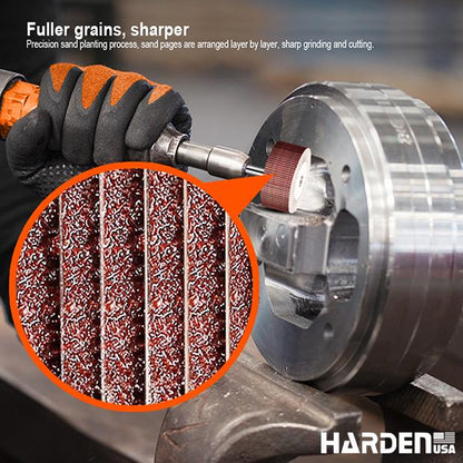 Roda de Lixa de 120 Mesh com Eixo