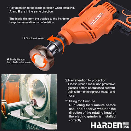 Roda de Lixa de 120 Mesh com Eixo