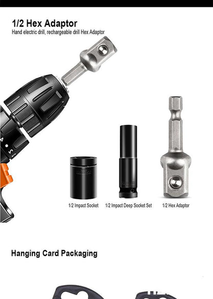 Soquete de Impacto HARDEN 1/2" (12,7 mm) – Aço CrMo, 6 Pontos, Uso com Chave de Impacto