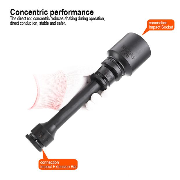 Adaptador de Impacto HARDEN 1/2” Fêmea x 3/8” Macho em Aço Cromo Molibdênio