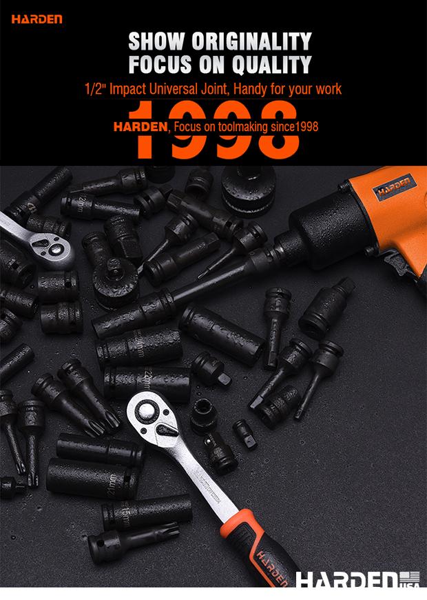 Junta Universal de Impacto HARDEN 1/2” (12,7 mm) em Aço Cromo Molibdênio