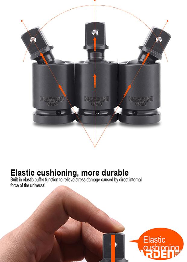 Junta Universal de Impacto HARDEN 1/2” (12,7 mm) em Aço Cromo Molibdênio