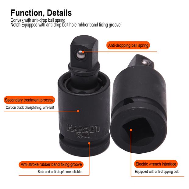 Junta Universal de Impacto HARDEN 1/2” (12,7 mm) em Aço Cromo Molibdênio