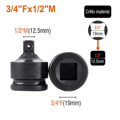 Conjunto de Adaptadores de Impacto HARDEN 8 Peças – Alta Resistência e Precisão