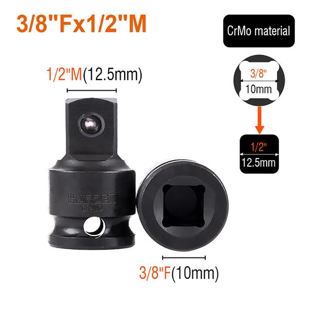 Conjunto de Adaptadores de Impacto HARDEN 8 Peças – Alta Resistência e Precisão