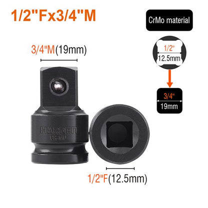 Conjunto de Adaptadores de Impacto HARDEN 8 Peças – Alta Resistência e Precisão