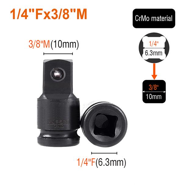 Conjunto de Adaptadores de Impacto HARDEN 8 Peças – Alta Resistência e Precisão