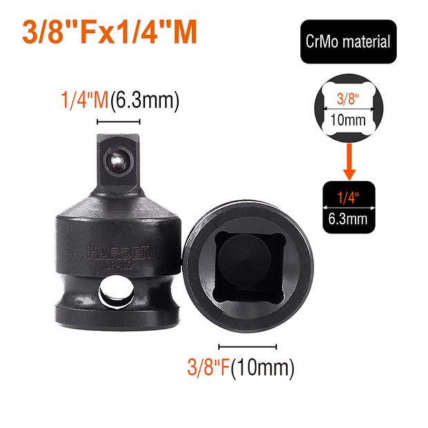 Conjunto de Adaptadores de Impacto HARDEN 8 Peças – Alta Resistência e Precisão