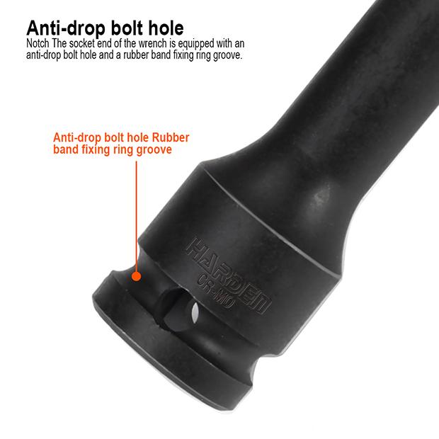 Jogo de Pontas Torx de Impacto HARDEN 1/2” (12,7 mm) com 8 Peças em Aço Cromo Molibdênio