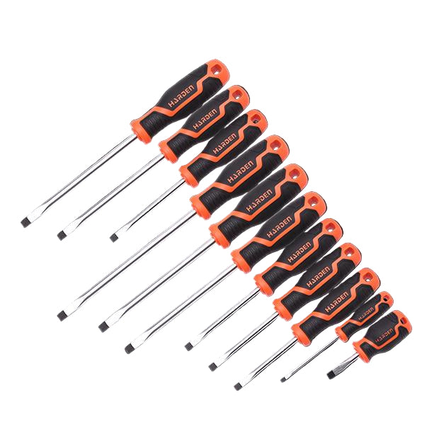 Chave de Fenda HARDEN com Cabo TPR – Aço CR-V 6150 Temperado (modelos variados)