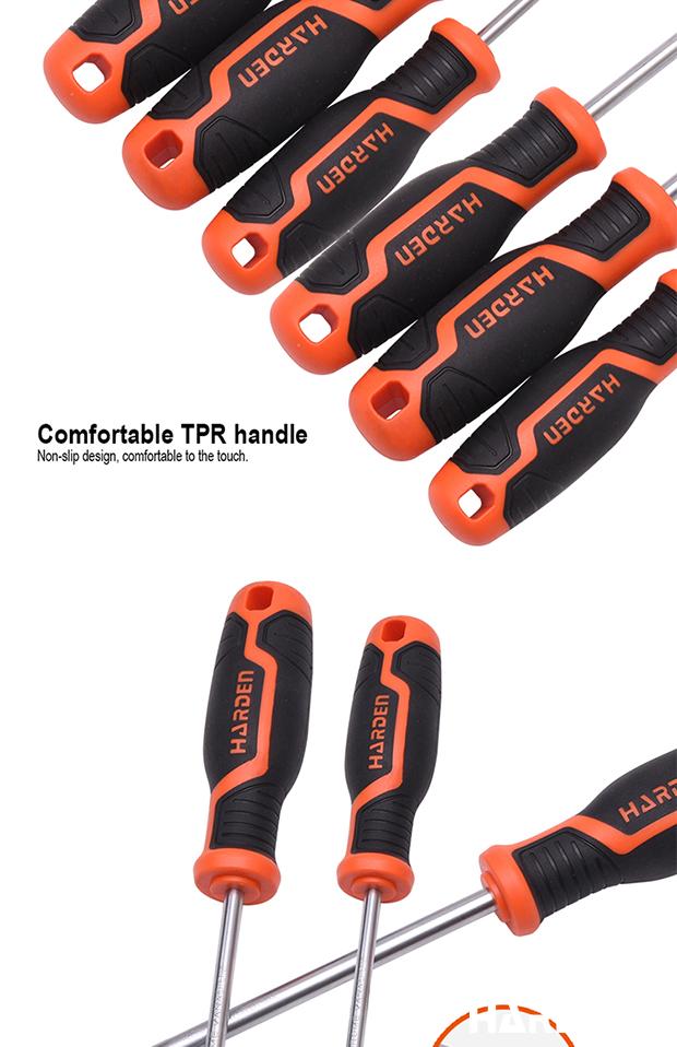 Chave de Fenda HARDEN com Cabo TPR – Aço CR-V 6150 Temperado (modelos variados)