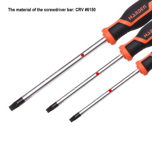 Chave Torx Harden com Cabo Soft TPR – Alta Resistência em CR-V 6150 para Uso Profissional