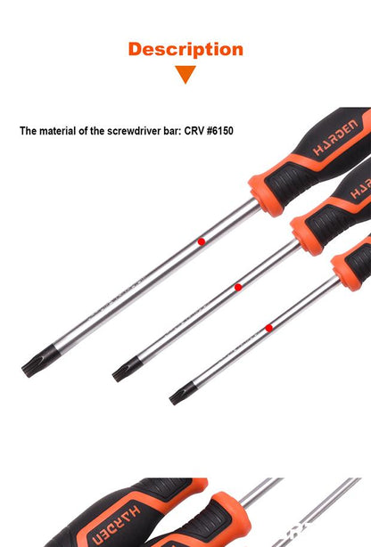 Chave Torx Harden com Cabo Soft TPR – Alta Resistência em CR-V 6150 para Uso Profissional