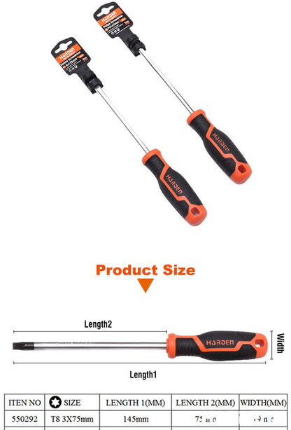 Chave Torx Harden com Cabo Soft TPR – Alta Resistência em CR-V 6150 para Uso Profissional