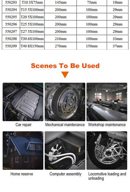 Chave Torx Harden com Cabo Soft TPR – Alta Resistência em CR-V 6150 para Uso Profissional