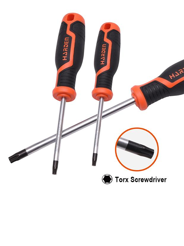 Jogo de Chaves de Fenda, Phillips e Torx HARDEN 100 mm (6 Peças)