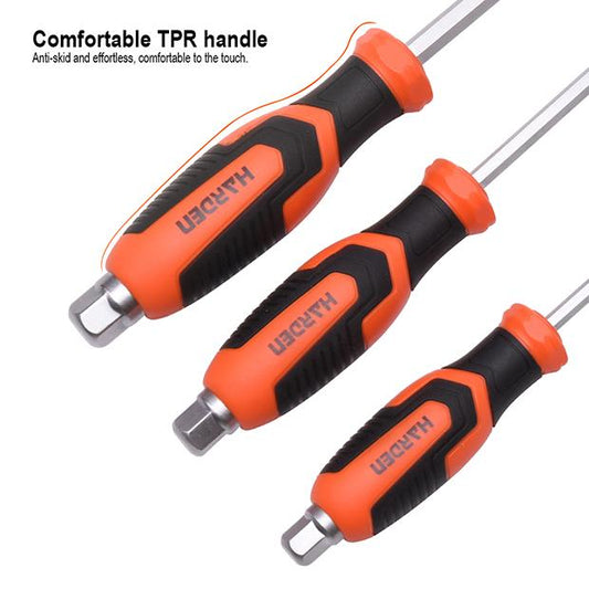 Chave Phillips HARDEN PH1 100mm, PH2 150mm e PH3 200mm – Aço CR-V Temperado e Cabo TPR Antiderrapante