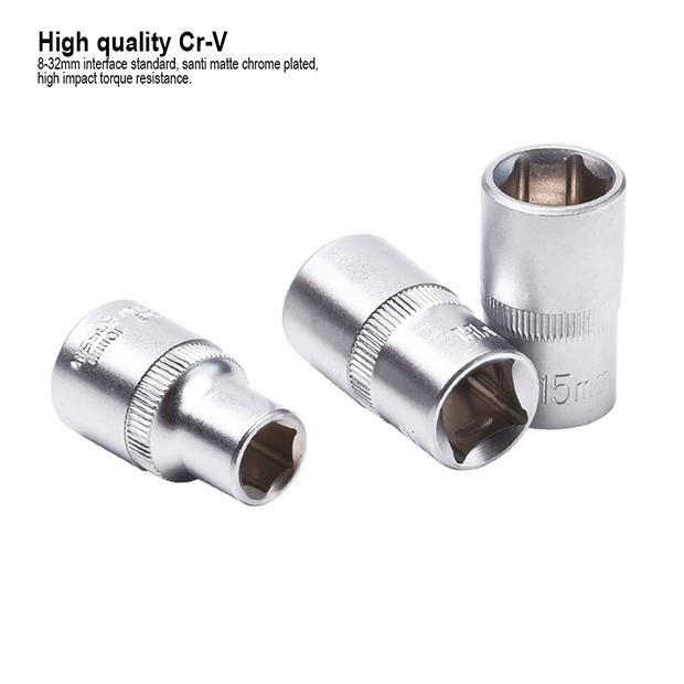 Soquete Sextavado 1/2" Harden – Aço CR-V de Alta Resistência para Uso Profissional