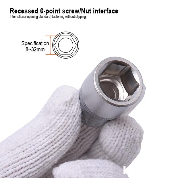 Soquete Sextavado 1/2" Harden – Aço CR-V de Alta Resistência para Uso Profissional
