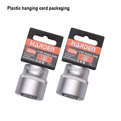 Soquete Sextavado 1/2" Harden – Aço CR-V de Alta Resistência para Uso Profissional