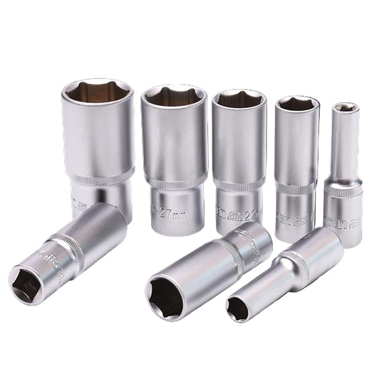 HARDEN – Soquete Longo Sextavado 1/2" em Aço CR-V (Várias Medidas)