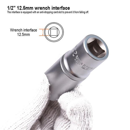 HARDEN – Soquete Longo Sextavado 1/2" em Aço CR-V (Várias Medidas)