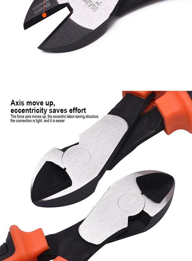 Alicate de Corte Diagonal 180 mm (7”) HARDEN em Aço Cromo Vanádio com Cabo Emborrachado