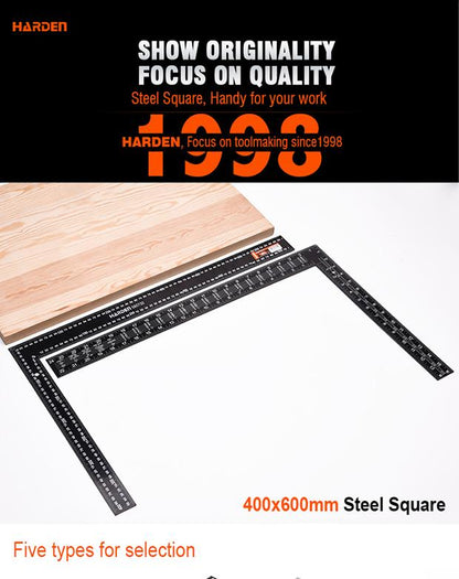 Esquadro de Aço HARDEN 600x400mm (23,62x15,75") Espessura 2,0mm com Graduação Impressa