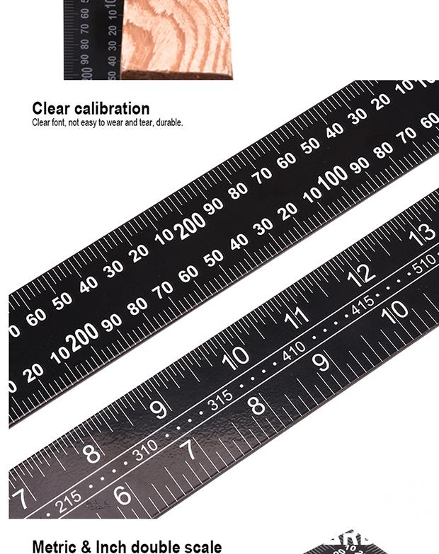 Esquadro de Aço HARDEN 600x400mm (23,62x15,75") Espessura 2,0mm com Graduação Impressa